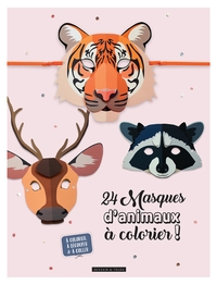 24 masques animaux à colorier !