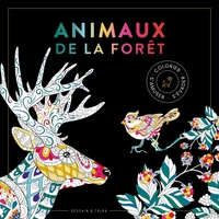 BLACK COLORIAGE ANIMAUX DE LA FORET