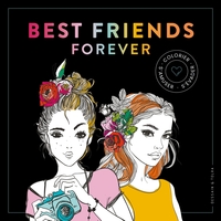 BLACK COLORIAGE BEST FRIENDS FOREVER
