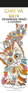 CHAT VA BIEN - 50 MARQUE-PAGES A COLORIER