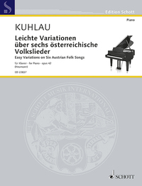 EDITION SCHOTT - EASY VARIATIONS ON SIX AUSTRIAN FOLK SONGS - PIANO.