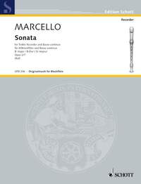 EDITION SCHOTT - SONATE EN SI BEMOL MAJEUR - OP. 2/7. TREBLE RECORDER AND BASSO CONTINUO; CELLO AD L