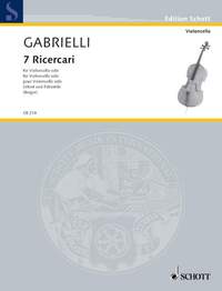 EDITION SCHOTT - 7 RICERCARI - URTEXT ET FAC-SIMILE. CELLO.