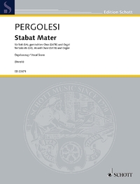 EDITION SCHOTT - STABAT MATER - SOLOISTS (SA), MIXED CHOIR (SATB) AND ORGAN. REDUCTION POUR ORGUE.