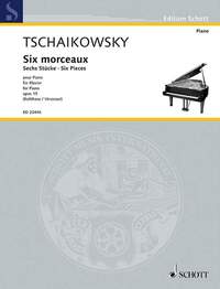 EDITION SCHOTT - SIX MORCEAUX - OP. 19. PIANO.