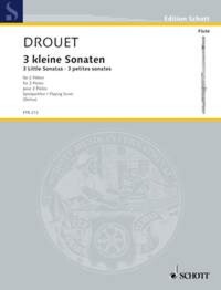 EDITION SCHOTT - 3 PETITES SONATES - 2 FLUTES. PARTITION D'EXECUTION.