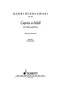 KREISLER MASTERPIECES FOR VIOLIN - NO. 18 - CAPRICE IN A MINOR - NO. 18. VIOLIN AND PIANO.