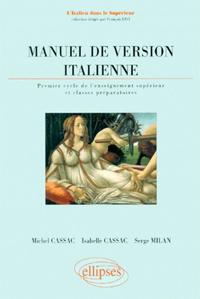 Manuel de version italienne - 1er cycle de l'enseignement supérieur et classes préparatoires