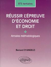 Réussir l'épreuve d'Économie et Droit - BTS Tertiaires - Annales méthodologiques