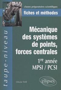 Mécanique des systèmes de points, forces centrales