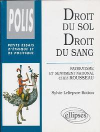 DROIT DU SOL - DROIT DU SANG