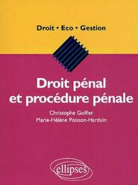 Droit pénal et procédure pénale