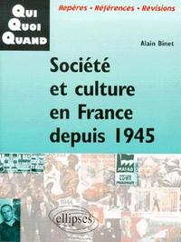 SOCIETE ET CULTURE EN FRANCE DEPUIS 1945