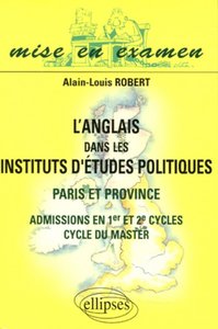 L'anglais dans les Instituts d'Études Politiques - Paris et Province - Admissions en 1er et 2e cycles,  cycle du master