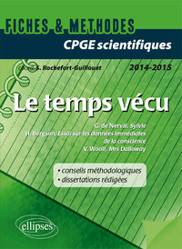 Le temps vécu. V. Woolf (Ms Dalloway), G. de Nerval (Sylvie) et H. Bergson (Essai sur les données immédiates de la conscience). Épreuve de français et de philosophie CPGE scientifiques.