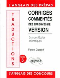 Traductions (version) écoles scientifiques tome 3