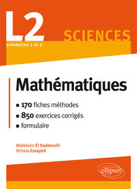 MATHEMATIQUES L2 : LE COURS EN 170 FICHES-METHODES ET 850 EXERCICES CORRIGES