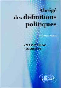 ABREGE DES DEFINITIONS POLITIQUES