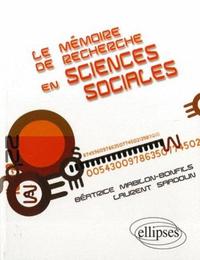 LE MEMOIRE DE RECHERCHE EN SCIENCES SOCIALES