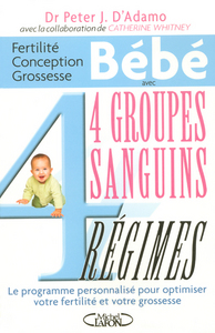 Fertilité, conception, grossesse, bébé avec 4 groupes sanguins, 4 régimes