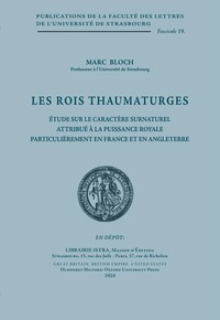 Les Rois Thaumaturges. Etude sur le caractère surnaturel