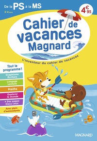 Cahier de vacances 2026, de la PS vers la MS 3-4 ans