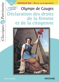 La Déclaration des droits de la femme et de la citoyenne - Bac Français 1re 2023 - Classiques et Patrimoine