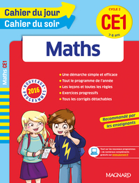 Maths CE1 - Cahier du jour Cahier du soir