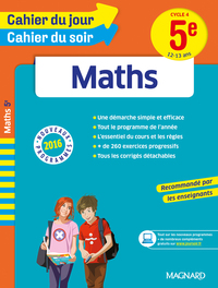 Cahier du Jour/Cahier du Soir - Maths 5e