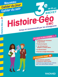 Histoire-Géographie-EMC 3e - Cahier du jour Cahier du soir