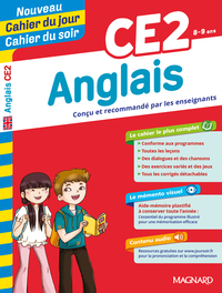 Anglais CE2 - Nouveau Cahier du jour Cahier du soir