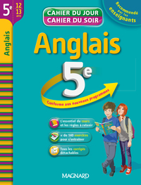 Cahier du Jour / Cahier du Soir - Anglais 5e