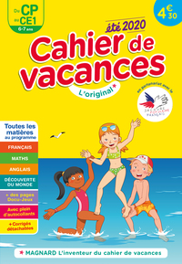 Cahier de vacances 2020, du CP vers le CE1 6-7 ans