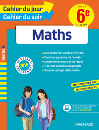 Cahier du Jour/Cahier du Soir - Maths 6e