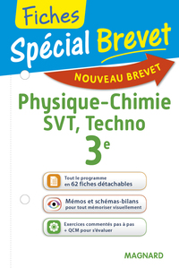 Spécial Brevet Fiches Sciences 3e