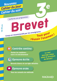 Brevet 3e - Nouveau Cahier du jour Cahier du soir