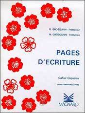 Pages d'écriture au stylo plume : cahier capucine CE2