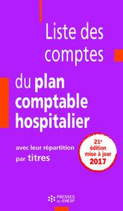 LISTE DES COMPTES DU PLAN COMPTABLE HOSPITALIER AVEC LEUR REPARTITION PAR TITRES