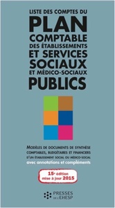 LISTE DES COMPTES DU PLAN COMPTABLE DES ETABLISSEMENTS ET SERVICES SOCIAUX ET ME