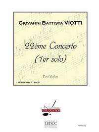 VIOTTI CONCERTO NO 22 SOLO NO 1 MODERATO VIOLIN SOLO BOOK