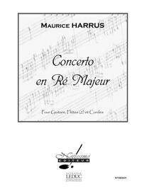 HARRUS CONCERTO IN D MAJOR OP 75 GUITAR 2 FLUTES & STRINGS SCORE/PARTS