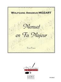 MOZART MENUET IN F MAJOR PIANO BOOK PIANO