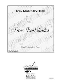 MARKOVITCH 3 BARTOKADES BARTOKADE NO 3 CELLO & PIANO BOOK