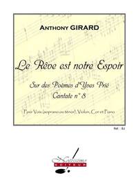 GIRARD PRIE REVE EST NOTRE ESPOIR VOICE VIOLIN HORN & PF SCORE/PARTS