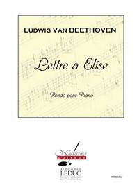 BEETHOVEN LUDWIG VAN LETTRE A ELISE PIANO BOOK PIANO