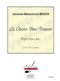 BACH JS CLAVIER BIEN TEMPERE BWV854 A 861 LIVRE 1 VOLUME 2 PIANO BOOK PIANO