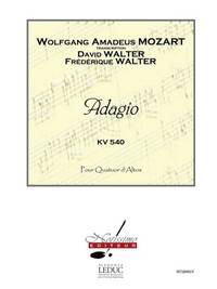 MOZART ADAGIO (WALTER D) VIOLA QUARTET SCORE & PARTS