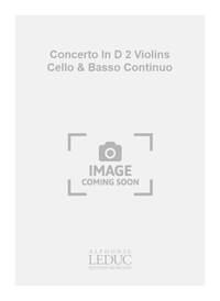 BOISMORTIER CONCERTO IN D 2 VIOLINS CELLO & BASSO CONTINUO SCORE/PARTS