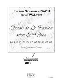BACH JS CHORALS DE LA PASSION SELON SAINT JEAN BRASS ENS SCORE/PARTS