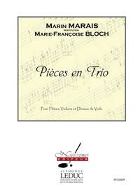 MARAIS PIECES EN TRIO (BLOCH) FLT/VLN/BASS VLG SCORE & PARTS